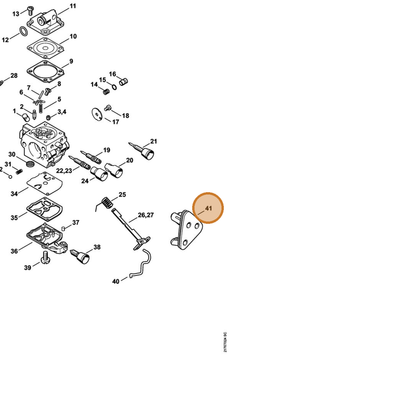 STIHL part 1137-123-7504 — IPL diagram snippet (6x zoom, amber highlight)