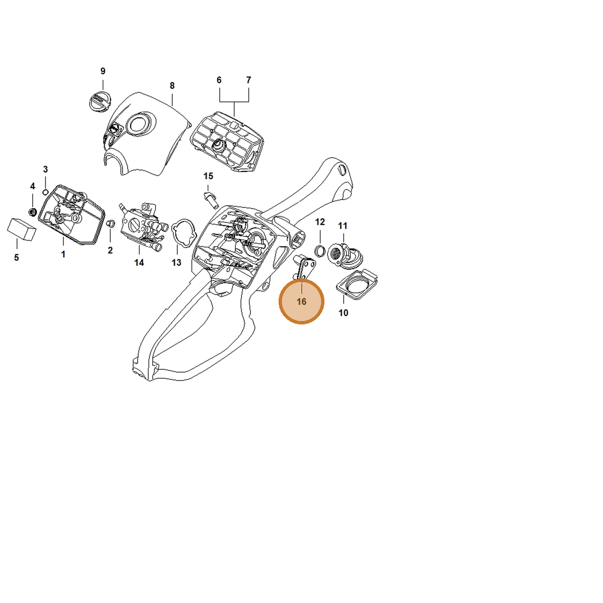 STIHL part 1137-123-7505 — IPL diagram snippet (6x zoom, amber highlight)