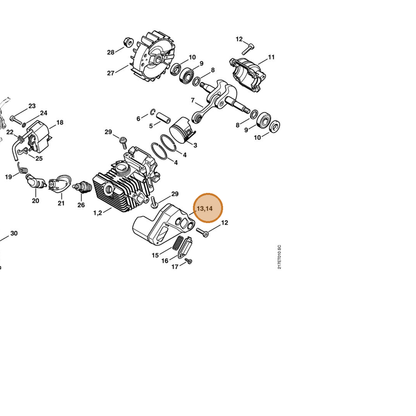 STIHL part 1137-140-0601 — IPL diagram snippet (6x zoom, amber highlight)