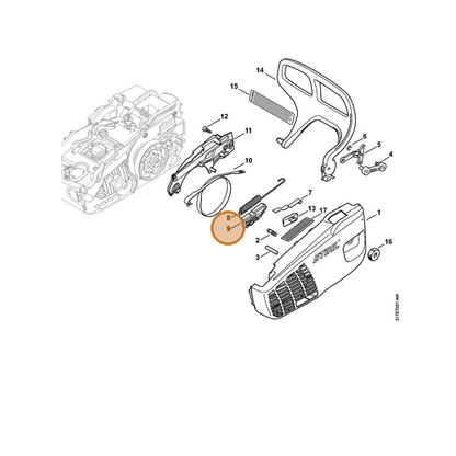 STIHL part 1137-162-6600 — IPL diagram snippet (6x zoom, amber highlight)