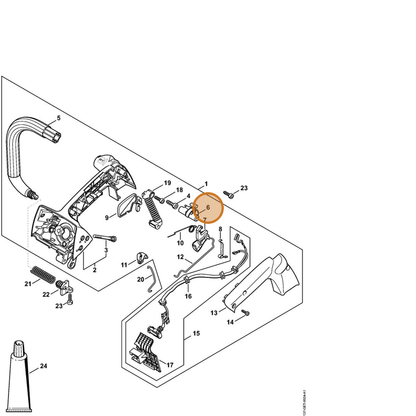 STIHL part 1137-180-0902 — IPL diagram snippet (6x zoom, amber highlight)