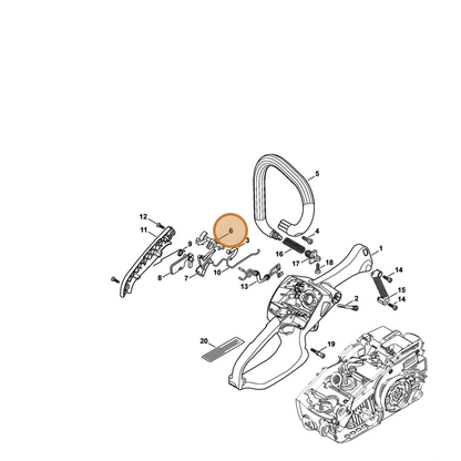 STIHL part 1137-182-0901 — IPL diagram snippet (6x zoom, amber highlight)