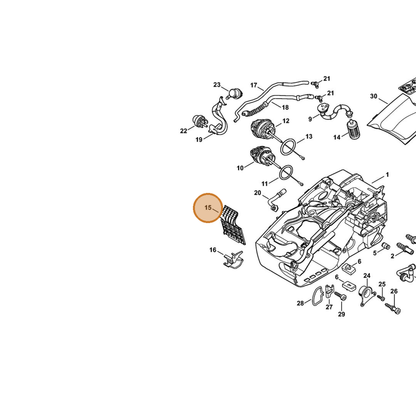 STIHL part 1137-351-4002 — IPL diagram snippet (6x zoom, amber highlight)
