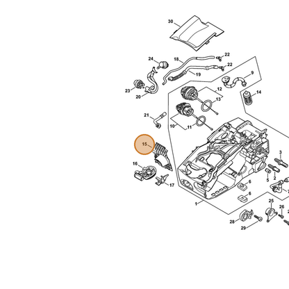 STIHL part 1137-351-4003 — IPL diagram snippet (6x zoom, amber highlight)