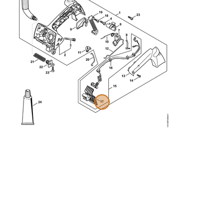 STIHL part 1137-351-4004 — IPL diagram snippet (6x zoom, amber highlight)
