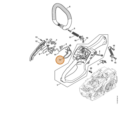 STIHL part 1137-440-3002 — IPL diagram snippet (6x zoom, amber highlight)