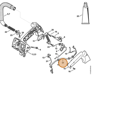 STIHL part 1137-440-3004 — IPL diagram snippet (6x zoom, amber highlight)