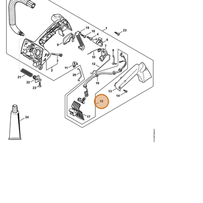 STIHL part 1137-440-3008 — IPL diagram snippet (6x zoom, amber highlight)