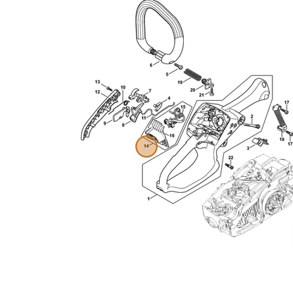 STIHL part 1137-440-3009 — IPL diagram snippet (6x zoom, amber highlight)