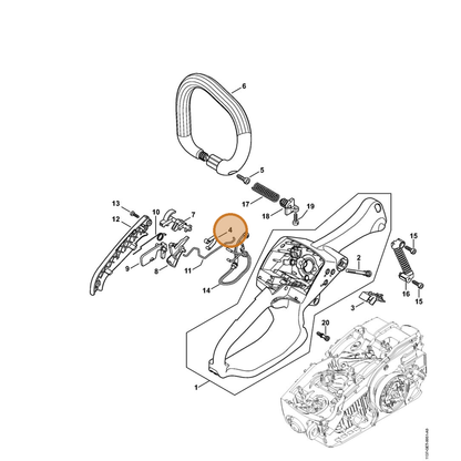 STIHL part 1137-442-1601 — IPL diagram snippet (6x zoom, amber highlight)