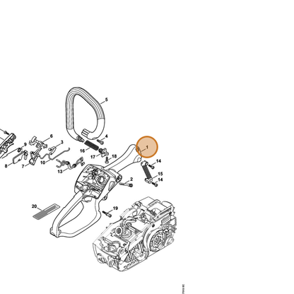 STIHL part 1137-790-1002 — IPL diagram snippet (6x zoom, amber highlight)