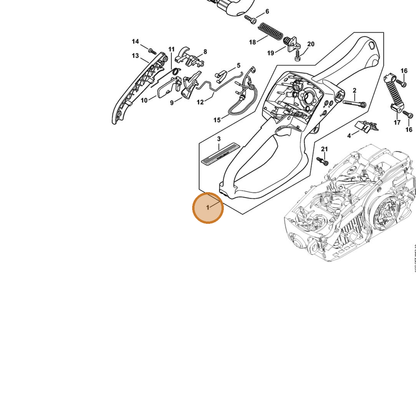 STIHL part 1137-790-1009 — IPL diagram snippet (6x zoom, amber highlight)