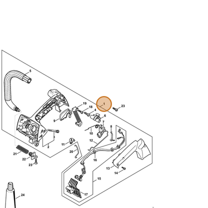 STIHL part 1137-790-1012 — IPL diagram snippet (6x zoom, amber highlight)