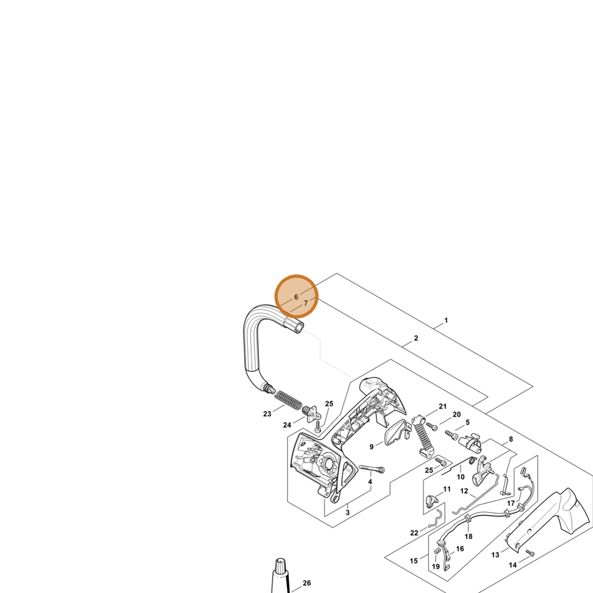 STIHL part 1137-791-1700 — IPL diagram snippet (6x zoom, amber highlight)