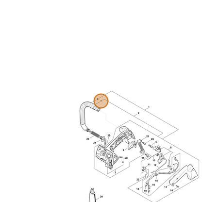 STIHL part 1137-791-1702 — IPL diagram snippet (6x zoom, amber highlight)