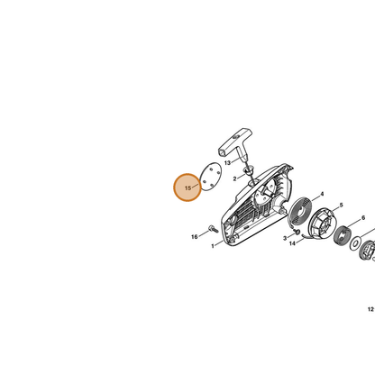 STIHL part 1137-967-1501 — IPL diagram snippet (6x zoom, amber highlight)