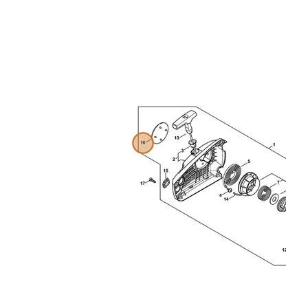 STIHL part 1137-967-1508 — IPL diagram snippet (6x zoom, amber highlight)