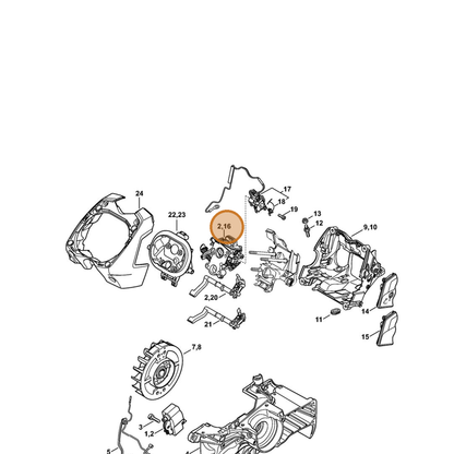 STIHL part 1138-120-0625 — IPL diagram snippet (6x zoom, amber highlight)