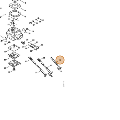 STIHL part 1138-120-7100 — IPL diagram snippet (6x zoom, amber highlight)