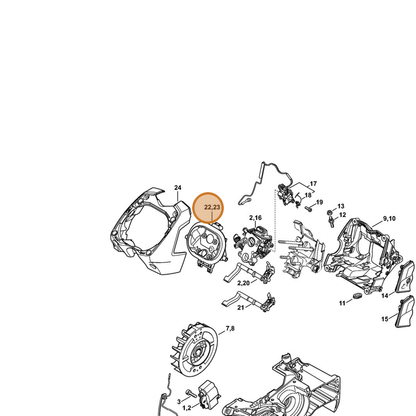 STIHL part 1138-141-0902 — IPL diagram snippet (6x zoom, amber highlight)