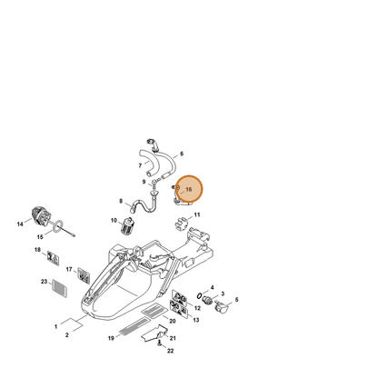 STIHL part 1138-141-8600 — IPL diagram snippet (6x zoom, amber highlight)