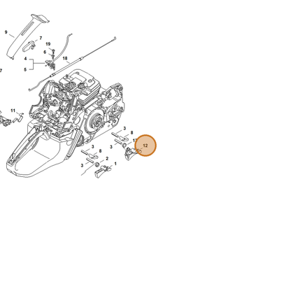 STIHL part 1138-180-1500 — IPL diagram snippet (6x zoom, amber highlight)