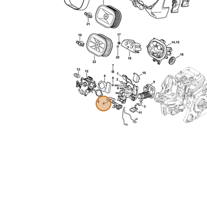 STIHL part 1138-182-0900 — IPL diagram snippet (6x zoom, amber highlight)
