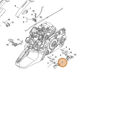 STIHL part 1138-182-1000 — IPL diagram snippet (6x zoom, amber highlight)