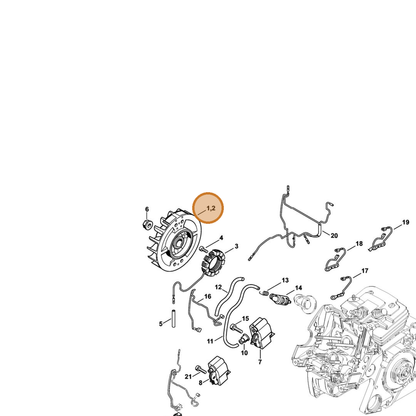 STIHL part 1138-400-1202 — IPL diagram snippet (6x zoom, amber highlight)