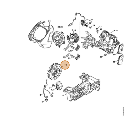 STIHL part 1138-400-1204 — IPL diagram snippet (6x zoom, amber highlight)