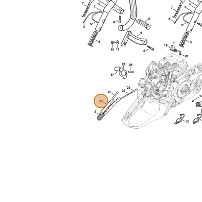 STIHL part 1138-430-6002 — IPL diagram snippet (6x zoom, amber highlight)