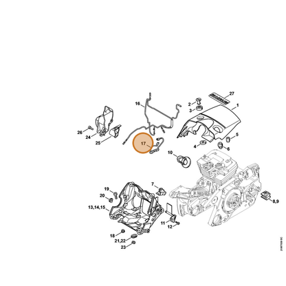 STIHL part 1138-440-2202 — IPL diagram snippet (6x zoom, amber highlight)