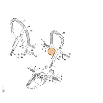 STIHL part 1138-790-1704 — IPL diagram snippet (6x zoom, amber highlight)