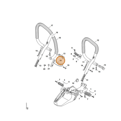 STIHL part 1138-791-5500 — IPL diagram snippet (6x zoom, amber highlight)