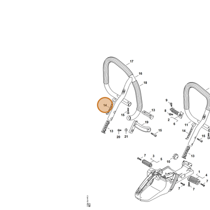 STIHL part 1138-792-9400 — IPL diagram snippet (6x zoom, amber highlight)