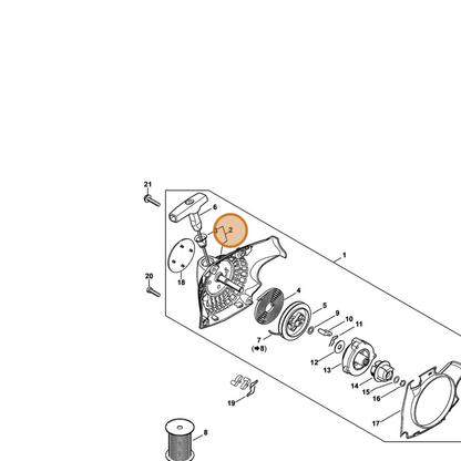 STIHL part 1139-080-1803 — IPL diagram snippet (6x zoom, amber highlight)