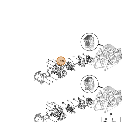 STIHL part 1139-120-0625 — IPL diagram snippet (6x zoom, amber highlight)