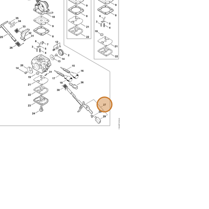 STIHL part 1139-120-7100 — IPL diagram snippet (6x zoom, amber highlight)
