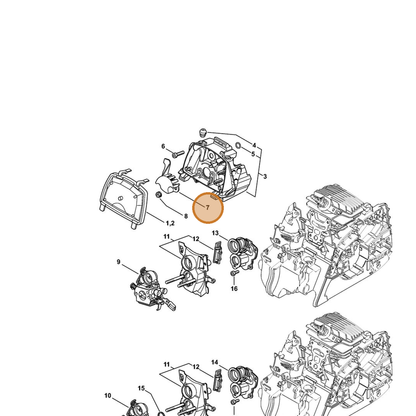 STIHL part 1139-121-6900 — IPL diagram snippet (6x zoom, amber highlight)