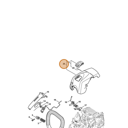 STIHL part 1139-140-4702 — IPL diagram snippet (6x zoom, amber highlight)