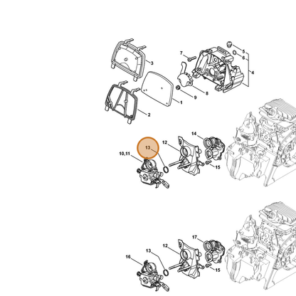 STIHL part 1139-141-1801 — IPL diagram snippet (6x zoom, amber highlight)