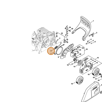 STIHL part 1139-162-7900 — IPL diagram snippet (6x zoom, amber highlight)