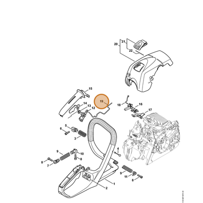 STIHL part 1139-182-1500 — IPL diagram snippet (6x zoom, amber highlight)