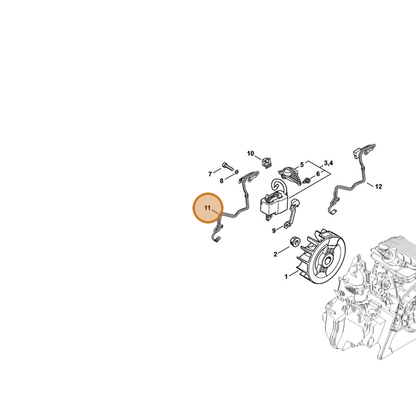 STIHL part 1139-440-3001 — IPL diagram snippet (6x zoom, amber highlight)