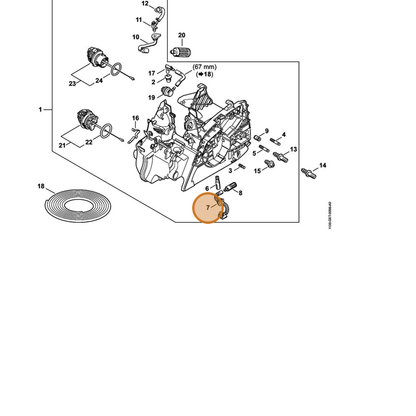 STIHL part 1139-647-4000 — IPL diagram snippet (6x zoom, amber highlight)