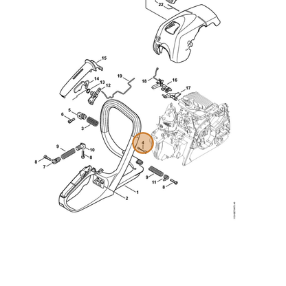 STIHL part 1139-790-8100 — IPL diagram snippet (6x zoom, amber highlight)