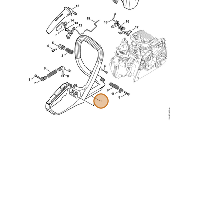 STIHL part 1139-791-4903 — IPL diagram snippet (6x zoom, amber highlight)