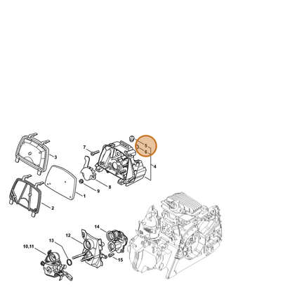 STIHL part 1139-791-5900 — IPL diagram snippet (6x zoom, amber highlight)