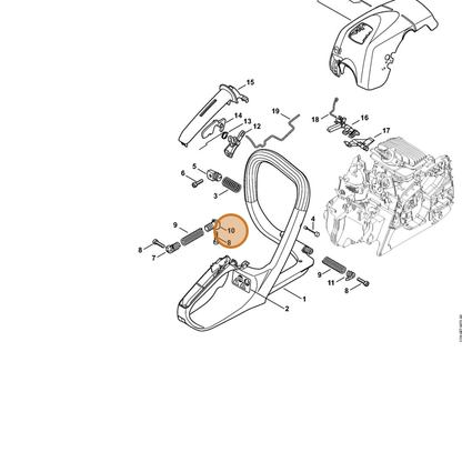 STIHL part 1139-792-2903 — IPL diagram snippet (6x zoom, amber highlight)
