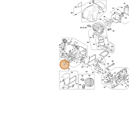 STIHL part 1140-020-2652 — IPL diagram snippet (6x zoom, amber highlight)